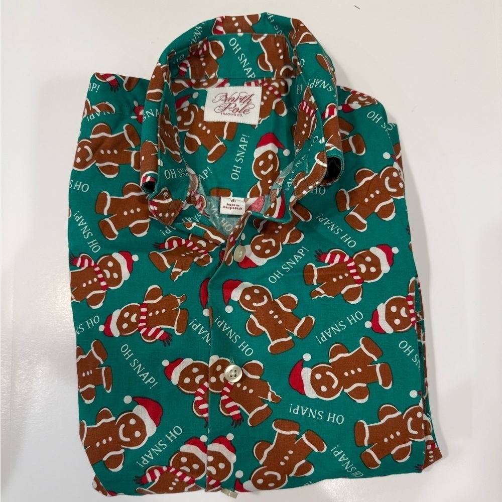 North Pole Youth Size Small Holiday Season Dress Shirt